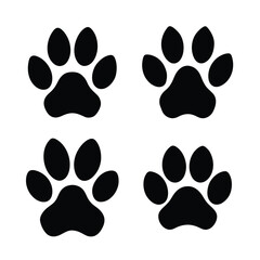 Fototapeta premium paw, footprint, animal, pet, dog, cat, pawicon, pawart, pawshape, pawfigure, pawoutline, pawsymbol