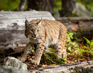 Obraz premium Lynx in a forest (1)