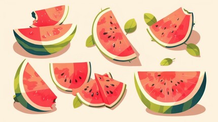 Stylized tattoo of watermelon
