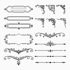 Obraz premium calligraphic design elements