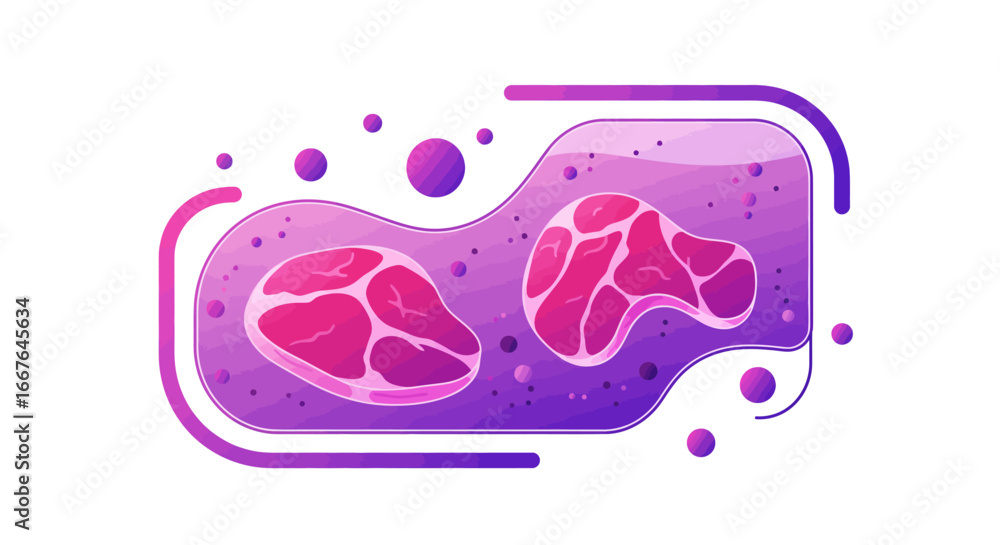 Poster abstract gradient design of cellular structure with organic shapes