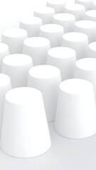 White Cylinders Arranged on Surface
