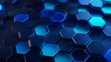 blue hexagon background