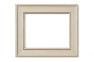 Fototapeta premium Classic wooden picture frame with transparent background, creating an empty space ready for artwork or design elements