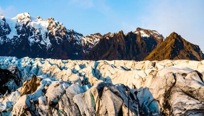 Glacial landscape with ice