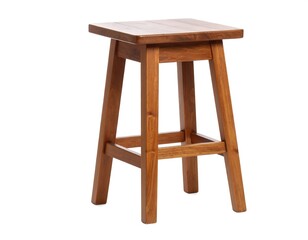 Wooden Stool, Square Seat, Indoor Setting