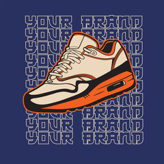 Sneaker shoes . Concept. Flat design. Vector illustration. Sneakers in flat style. Sneakers side view. Fashion sneakers.	