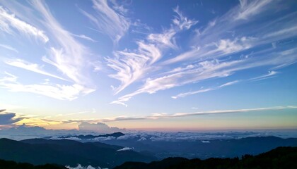 Obraz premium High altitude wispy clouds