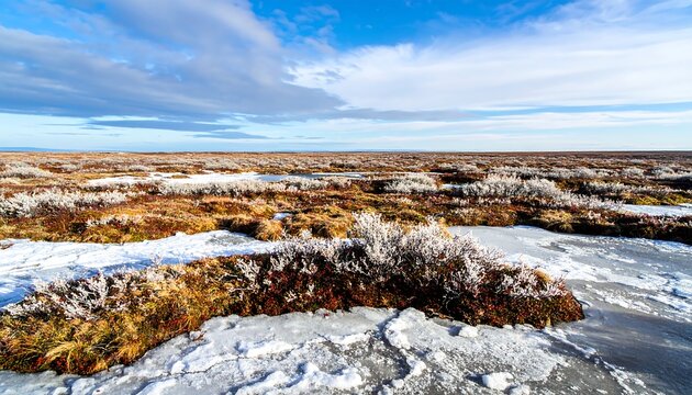Icy arctic tundra vista - Powered by Adobe