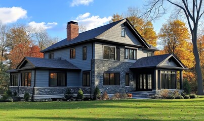 Home renovation project focused on improving living spaces to increase their aesthetic value functionality and overall market worth The transformation emphasizes modern design, Generative AI