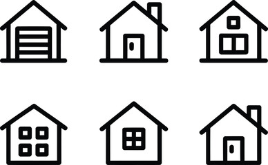 House icon set vector illustration for real estate property and construction design template asset