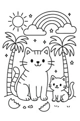 cat coloring page 39.eps