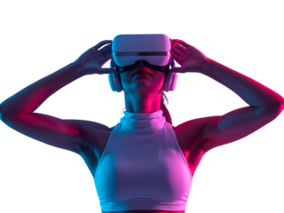 Immersive augmented reality experience through vibrant illuminated virtual interface simulation