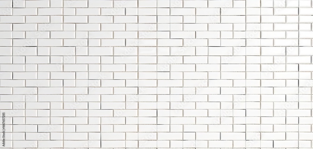 Poster gleaming white rectangular tiles form a seamless mosaic pattern, smooth, design