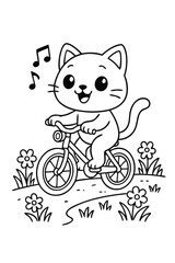 Obraz premium cat coloring page 18.eps
