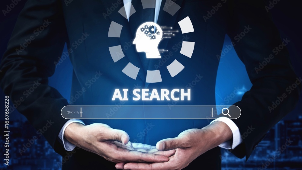 Poster ai search engine systems enhance seo data access. intelligent search engines powered by ai improve s