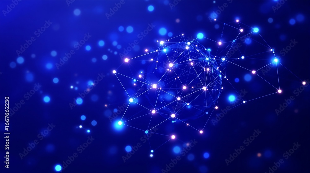 Aufkleber blue network connection abstract background technology digital communication concept