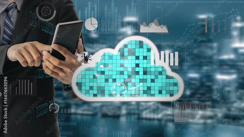 Aufkleber cloud computing, cloud strategy, and cloud technology transforming digital infrastructure with scala