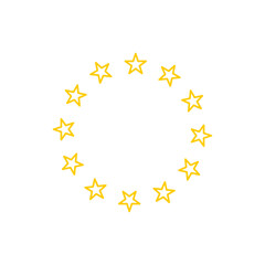 Stars in circle icon vector illustration graphic design 