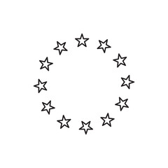 Stars in circle icon vector illustration graphic design 