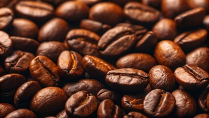 coffee beans on a white background. close up of roasted coffee beans background