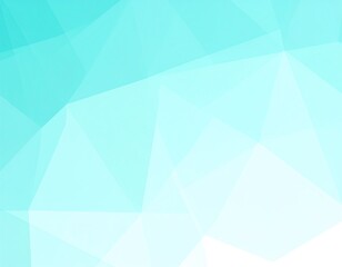 Obraz premium Abstract geometric background of light teal and white triangles