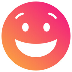 laugh gradient fill icon