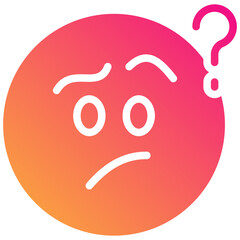 confused gradient fill icon