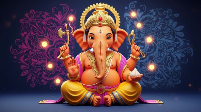 vinayaka chaturthi 2025 - Indian festival wishes background 