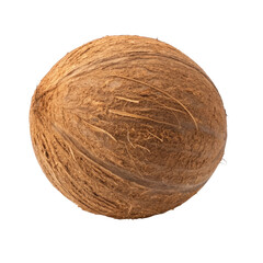 Whole coconut isolated on transparent background
