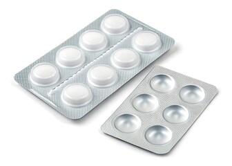 Clean Minimal Blister Pack With Tablets Missing