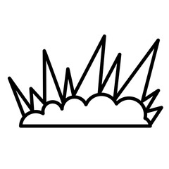 Doodle style ground burst with rock and dirt effect.
