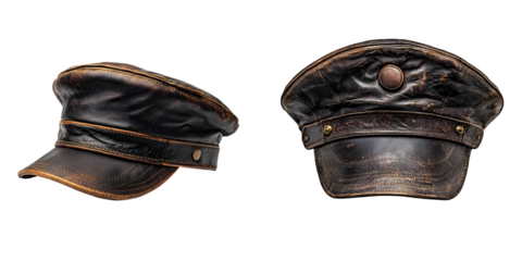 Pilot hat isolated on a transparent background