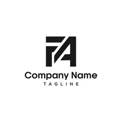 vector logo of the initials FA