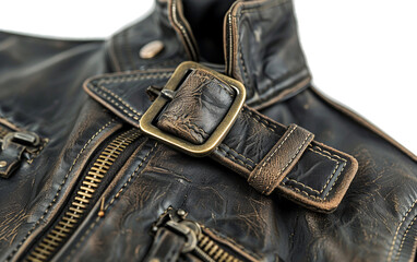 Fashion Accessory with Precision Buckle Close-Up on white background