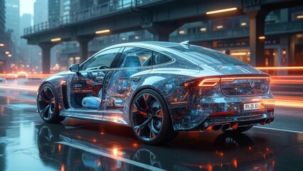 Obraz premium Road and car art images