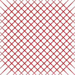 Red and white geometric seamless pattern for a vintage textile design
