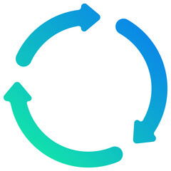 recycle gradient fill icon