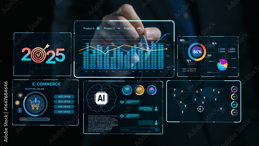 Poster data analytics and big data strategy for real-time analytics, predictive data modeling, business int