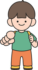 a forward-looking boy