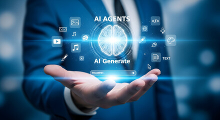 Unlock creative potential with AI agents generating innovative content and text for your business needs