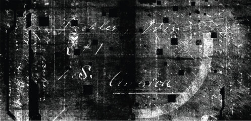Abstract grunge lettering background. Monochrome abstract grunge black and white illustration	