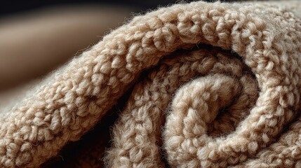 Texture of raw wool fleece in soft natural light with visible curls and organic pattern ideal for sustainable material backgrounds or fabric product styling