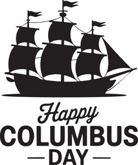 Columbus day illustration vector 