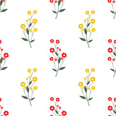 Flower vector pattern illustration floral background