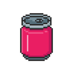 Pixel art Pink Soda Can game asset design
