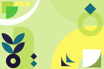 Modern Bright Background Abstract Color Green Shape for Print on Textile, Wrapping Paper, Web Design and Social Media