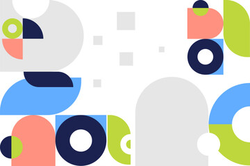 Background Geometric Abstract vibrant color random shape for Print on Textile, Wrapping Paper, Web Design and Social Media. Design elements for book cover, brochure, magazine, flyer, booklet.