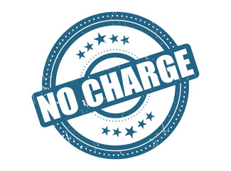 No Charge Rubber Stamp Seal with a Dotted Circle