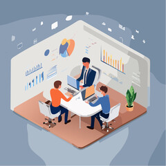 Uniwersalna scena biznesowa &ndash; idealna do stron, prezentacji, infografik.